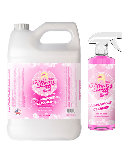 Clean B 1 Gallon Container & 16 oz Bottle Combo Pack